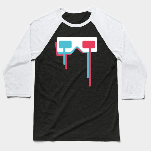 3D Anaglyph Glasses Baseball T-Shirt by Dellan